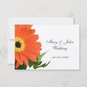 Numéro de table de mariage Orange Gerber (Dos)