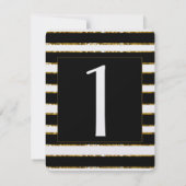 Numéro de table de mariage paillettes noir blanc e (Dos)