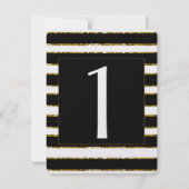 Numéro de table de mariage paillettes noir blanc e (Devant)