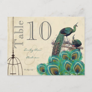Numéro de table de mariage Paisley couleurs de pao