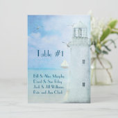 Numéro de table de mariage-phare (Debout devant)