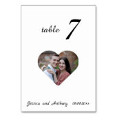 Numéro de table de mariage photo élégant unique bl (Par défaut)