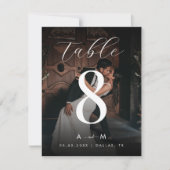 Numéro de table de mariage Photo sombre 10,8 x 14  (Devant)