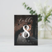 Numéro de table de mariage Photo sombre 10,8 x 14  (Debout devant)