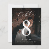 Numéro de table de mariage Photo sombre 4,25 x 5,5 (Dos)