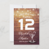 Numéro de table de mariage Place de siège Verre à  (Dos)