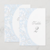 Numéro de table de mariage plage bleue étoile de m (Devant / Derrière)
