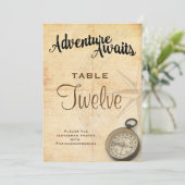 Numéro de table de mariage pour voyage aventure vi (Debout devant)