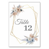 Numéro de table de mariage poussiéreux bleu beige (Par défaut)