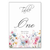 Numéro de table de mariage Prairie de fleurs sauva (Par défaut)