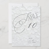 Numéro de table de mariage romantique floral (Devant)