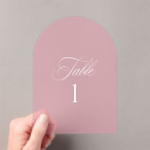 Numéro de table de mariage rose en acrylique Arch (In situ (ordinateur de poche))