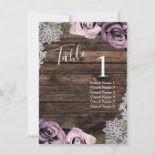Numéro de table de mariage Roses Mauve Poussiéreux (Devant)