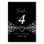 Numéro de table de mariage rouge et noir (Par défaut)