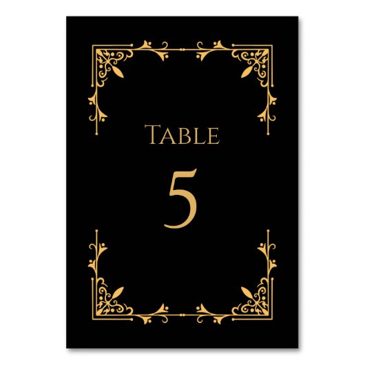 Numéro de table de mariage Royal Regency Black Tie (Par défaut)