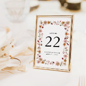 Numéro de table de Mariage rustique