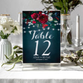 Numéro de table de mariage rustique élégant bordea