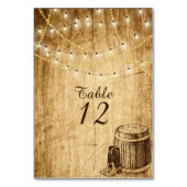 Numéro de table de mariage rustique pour un Mariag (Dos)