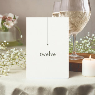 Numéro de table de Mariage simple à choisir ID1046