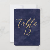 Numéro de table de mariage simple à l'aquarelle et (Dos)