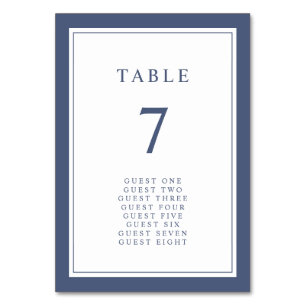 Numéro de table de mariage simple élégant