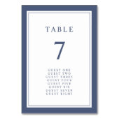 Numéro de table de mariage simple élégant (Dos)