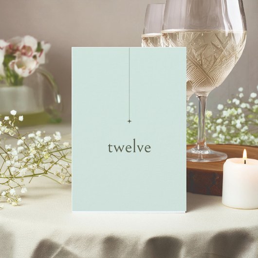 Numéro de table de Mariage simple et chic ID1046 e
