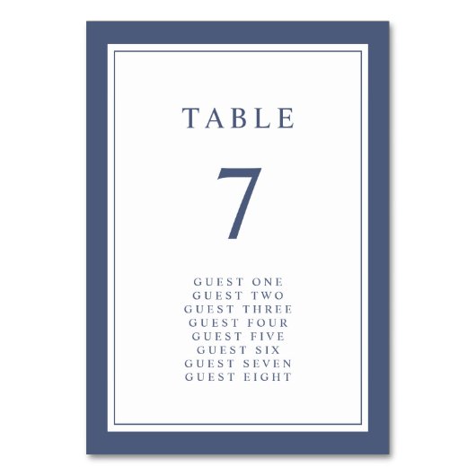 Numéro de table de mariage simple et élégant (Dos)