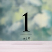 Numéro De Table De Mariage Simple Et Élégant Avec (Neutre)