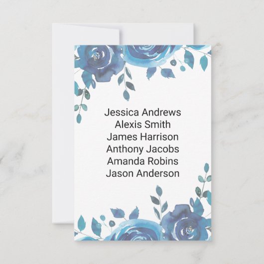 Numéro de table de mariage Something Blue Tableau  (Dos)