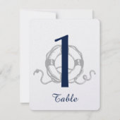 Numéro de table de mariage sur la plage d'ancre ar (Devant)