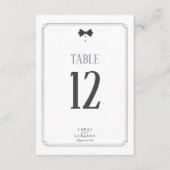 Numéro de table de mariage sur mesure en noir ID10 (Devant)