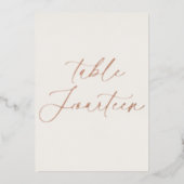 Numéro de table de mariage Table Quatorze | Vrai f (Devant)
