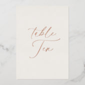 Numéro de table de mariage Table Ten | Vrai feuill (Devant)