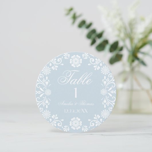 Numéro de table de mariage Talavera d'hiver (Debout devant)