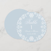 Numéro de table de mariage Talavera d'hiver (Devant / Derrière)