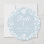 Numéro de table de mariage Talavera d'hiver (Devant)