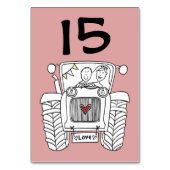 Numéro de table de mariage tracteur de campagne pe (Dos)