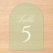 Numéro de table de mariage vert sauge (Recto)