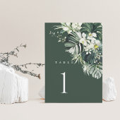 Numéro de table de mariage Vert Sauge Tropical, Mo