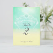 Numéro de table de mariage vintage élégant vue sur (Debout devant)