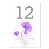Numéro de table de mariage violet fleur sauvage d' (Dos)