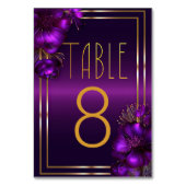 Numéro de table de mariage violet lumineux chic (Par défaut)