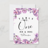 numéro de table de mariage violet party/mariage (Devant)