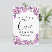 numéro de table de mariage violet party/mariage (Debout devant)