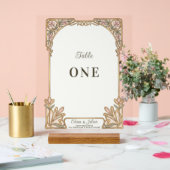Numéro de table de mariage - Vitrail botanique (Mariage)