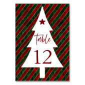 Numéro de table de Noël Carte (Dos)