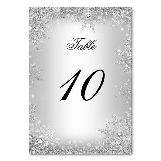 Numéro de table de Noël Silver Winter Wonderland (Par défaut)