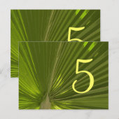 Numéro de table de palme tropicale (Devant / Derrière)