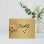 Numéro de table de paon d'or (Debout devant)